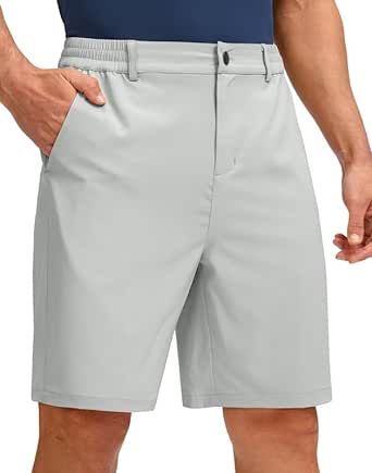 G Gradual Men's Golf Shorts with 5 Pockets 9" Light Weight Stretch Quick Dry Casual Dress Work Shorts for Men