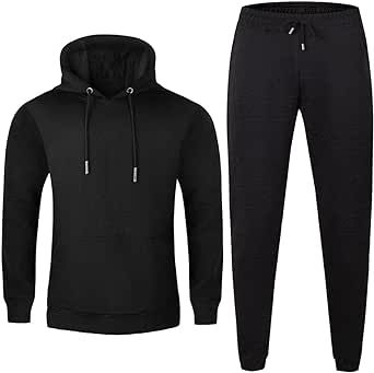 GINGTTO Mens Tracksuit 2 Piece Pullover Solid Jogging Activewear with Long Sleeve Pullover Casual Sweatsuit Sets for Men