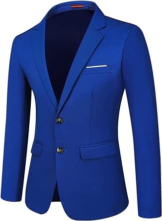 KUDORO Men's Sport Coats & Blazers Slim Fit Suit Jacket for Men Two Button Sport Coat for Wedding Casual