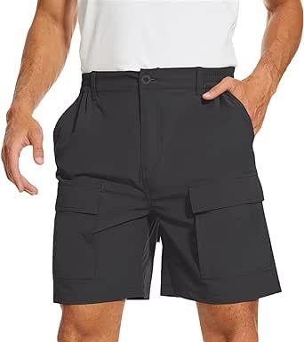 NATUVENIX Mens Cargo Shorts,Hiking Shorts Quick Dry Fishing Shorts for Men Lightweight Shorts Casual Stretch