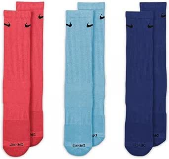 Nike Men`s Everyday Plus Cushioned Training Crew Socks 3 Pack