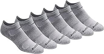 Saucony Men's Multi-Pack Mesh Ventilating Comfort Fit Performance No-Show Socks, Grey Basic (6 Pairs), 13-15