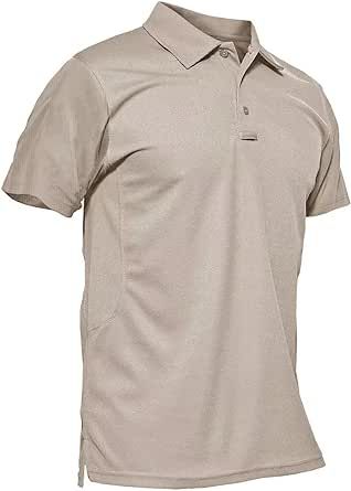 MAGCOMSEN Men's Polo Shirt Quick Dry Performance Short Sleeve Tactical Shirts Pique Jersey Golf Shirt