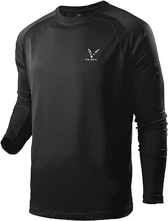 Vaiden Triton - Thermal Long Sleeve Men - Mens Black Thermal Long Sleeve Shirt - Long Sleeve Workout Shirts for Men