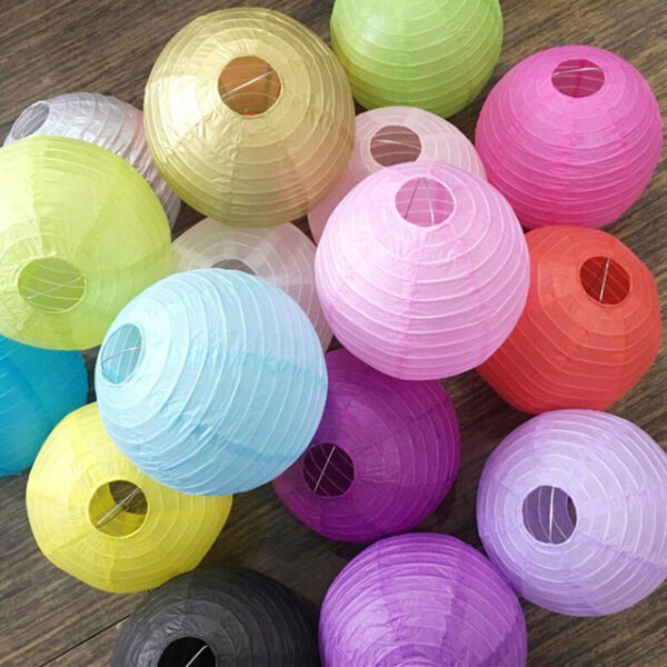 10pcs Multicolor Chinese Round Paper Lanterns Ball for Wedding Party Hanging lanterns Birthday Decor 2025 - US $17.99