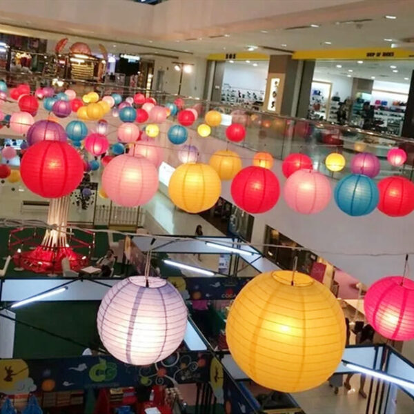 10pcs Multicolor Chinese Round Paper Lanterns Ball for Wedding Party Hanging lanterns Birthday Decor 2025 - US $17.99