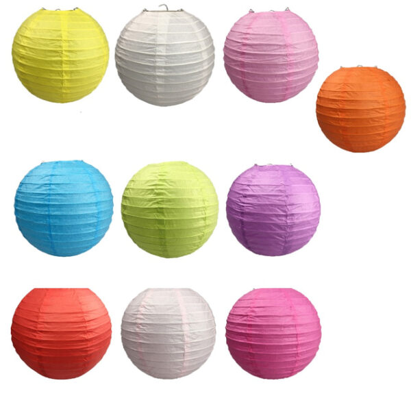 10pcs Multicolor Chinese Round Paper Lanterns Ball for Wedding Party Hanging lanterns Birthday Decor 2025 - US $17.99