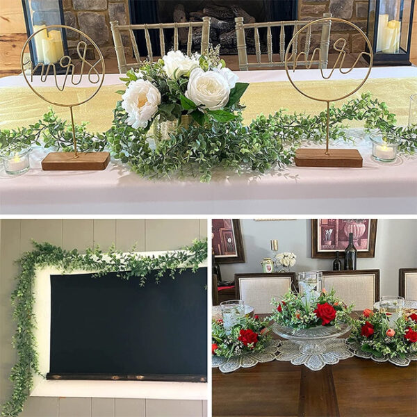 1PC artificial green plant artificial eucalyptus wreath vine 1.8m ins eucalyptus wall hanging simulation plant vine Wedding Decoration 2025 - US $9.99