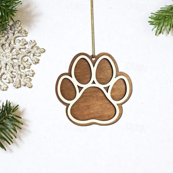 1pc, Festive Dog Paw Christmas Tree Pendant - Add a Touch of Holiday Cheer to Your Home Decor 2025 - US $5.99