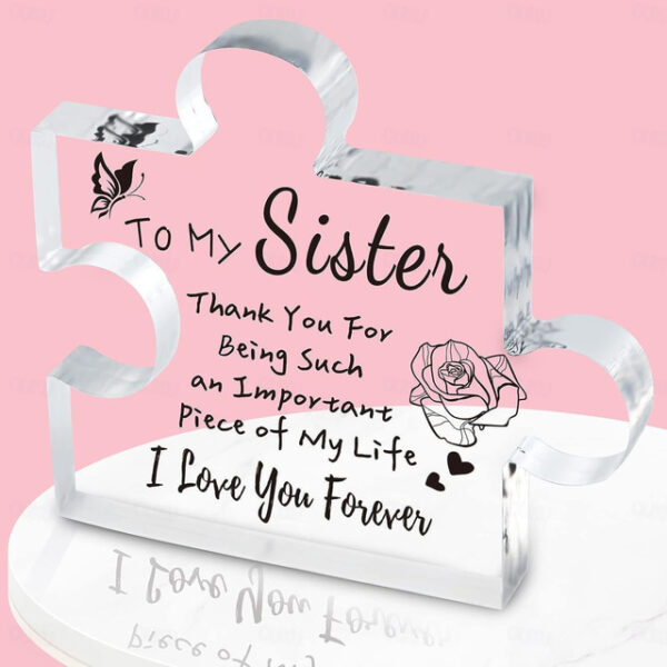 1pc, Gifts For Women, Engraved Puzzle Acrylic Plaque 3.94 X 3.94 Inch (About 10 X 10 Cm), Birthday Gifts For Women Friendship, Friendship Gifts For Wo