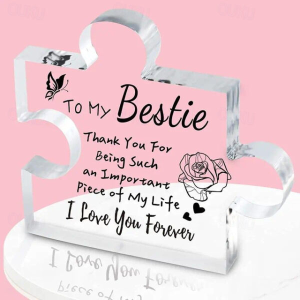 1pc, Gifts For Women, Engraved Puzzle Acrylic Plaque 3.94 X 3.94 Inch (About 10 X 10 Cm), Birthday Gifts For Women Friendship, Friendship Gifts For Wo