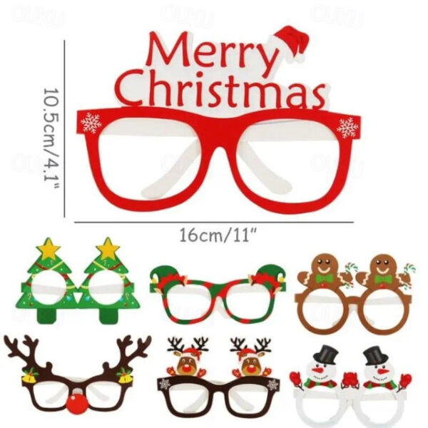 9pcs,/set Festive Glasses for Christmas, Birthdays, Weddings, and Parties - Perfect Photo Props and Party Supplies. 2025 - US $4.99