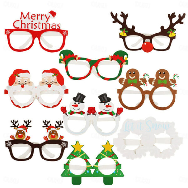 9pcs,/set Festive Glasses for Christmas, Birthdays, Weddings, and Parties - Perfect Photo Props and Party Supplies. 2025 - US $4.99