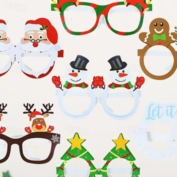 9pcs,/set Festive Glasses for Christmas, Birthdays, Weddings, and Parties - Perfect Photo Props and Party Supplies. 2025 - US $4.99