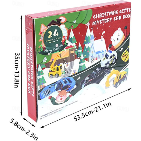 Christmas Advent Calendar 2024, Christmas Countdown Calendar Mystery Box 24PCS Alloy Fire Truck Car Engineering Vehicle for Kids 2025 - US $12.99