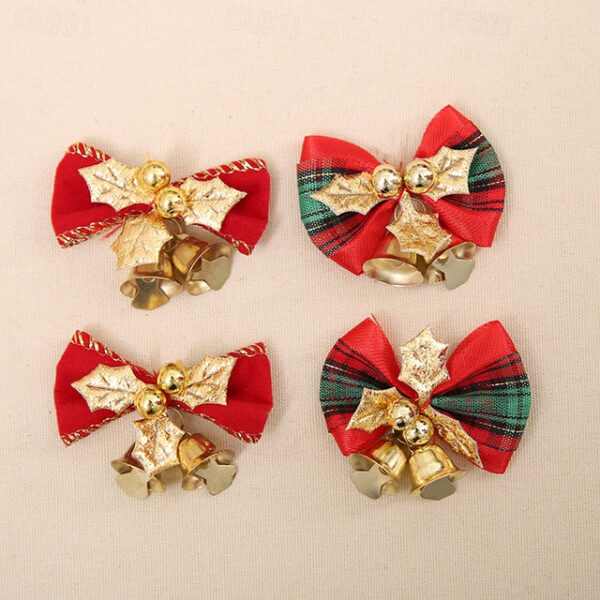 Christmas Bow, Christmas Wreath Christmas Tree Decoration Gifts, with Iron Bells 2025 - US $5.99