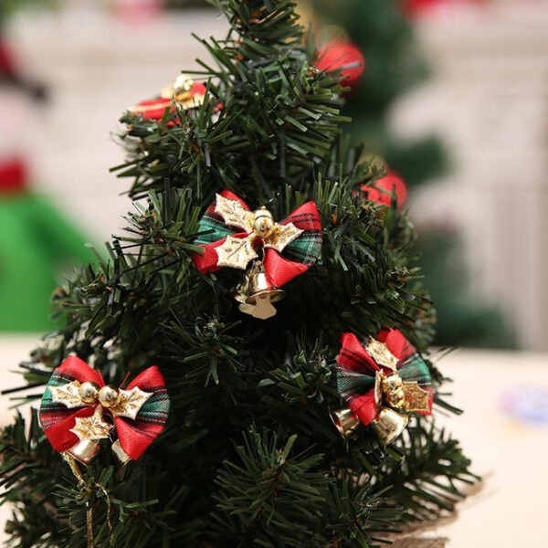 Christmas Bow, Christmas Wreath Christmas Tree Decoration Gifts, with Iron Bells 2025 - US $2.99