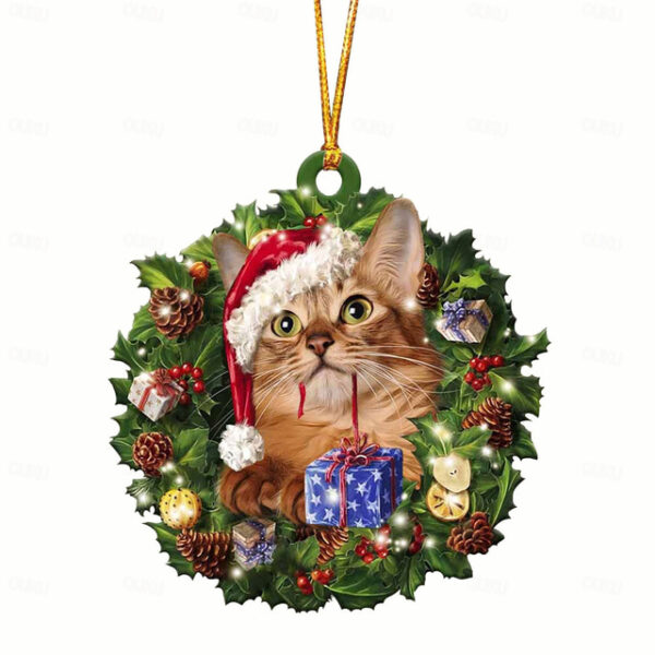 Christmas Decorations Christmas Tree Pendants Personalized Family Wooden Super Cute Cats Hangings Gifts Xmas Gift 2024 - US $5.99