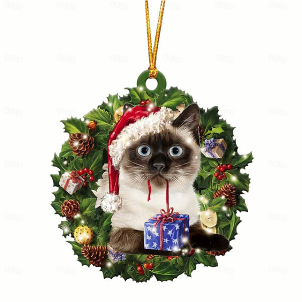 Christmas Decorations Christmas Tree Pendants Personalized Family Wooden Super Cute Cats Hangings Gifts Xmas Gift 2024 - US $5.99