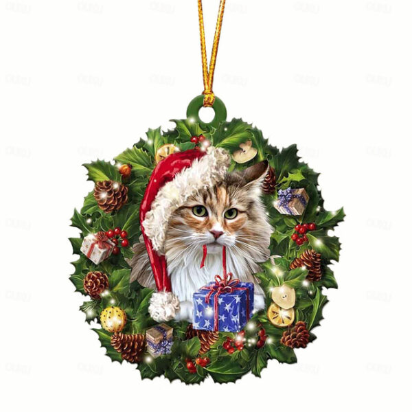 Christmas Decorations Christmas Tree Pendants Personalized Family Wooden Super Cute Cats Hangings Gifts Xmas Gift 2024 - US $5.99