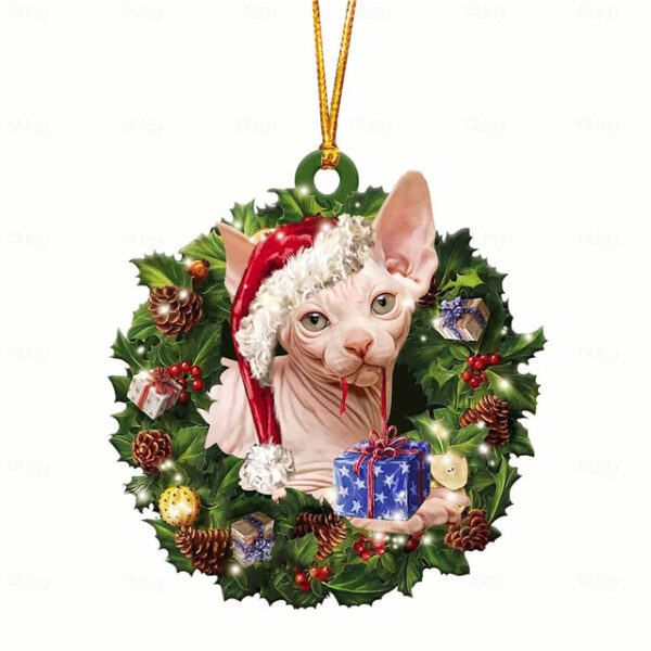 Christmas Decorations Christmas Tree Pendants Personalized Family Wooden Super Cute Cats Hangings Gifts Xmas Gift 2024 - US $5.99