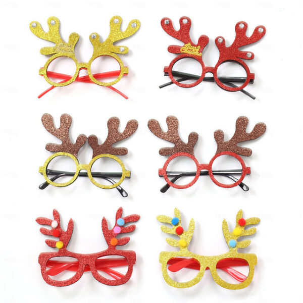 Christmas Decorations, Eyeglass Frames, Couples, Children'S Outfits, Photography Props, Christmas Trees, Deer Antler Glasses 2025 - US $4.99