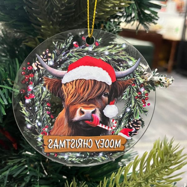 Christmas Gift, Christmas Wreath Dog Hanging Ornaments 2D Acrylic Decoration Gift 2024 - US $2.99