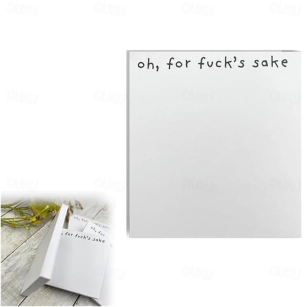 Funny Sticky Note Gift, What The Fucks Sticky Notepad Novelty Notepads, Funny Sassy Rude Desk Accessory Gifts for Friends, Co-Workers, Boss 2025 - US