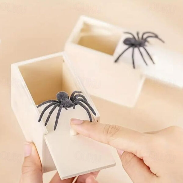 Halloween Gift Spider in a Box Gag Gift Spider Scare Prank Box, Hilarious Wooden Scare Box,Handmade Fun Joke Scarebox Toy 2025 - US $6.99