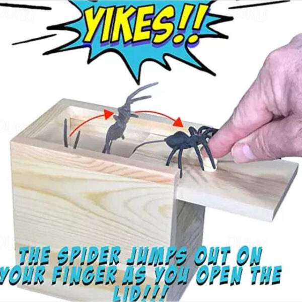 Halloween Gift Spider in a Box Gag Gift Spider Scare Prank Box, Hilarious Wooden Scare Box,Handmade Fun Joke Scarebox Toy 2025 - US $6.99