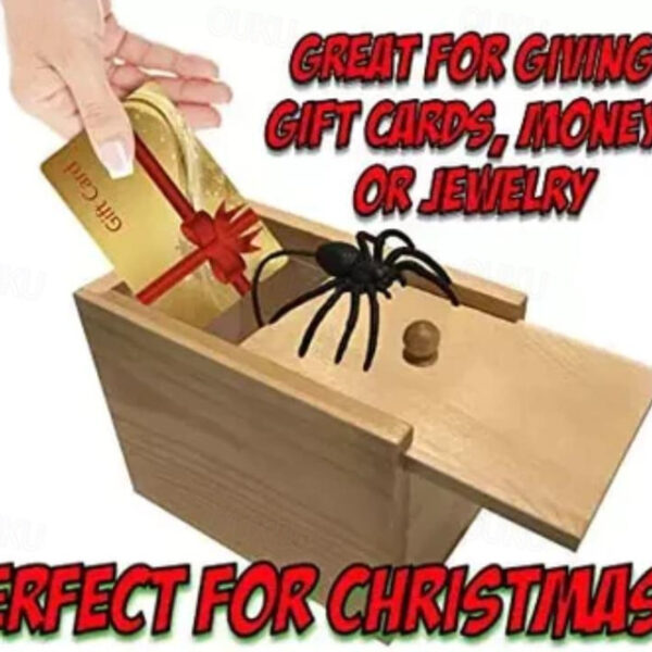 Halloween Gift Spider in a Box Gag Gift Spider Scare Prank Box, Hilarious Wooden Scare Box,Handmade Fun Joke Scarebox Toy 2025 - US $6.99