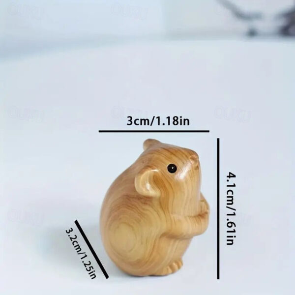 Handcrafted Wooden Mini Mouse Ornament - Retro Mini Figurine for Home Decor, Moss Landscapes, and Bookshelves 2025 - US $6.99