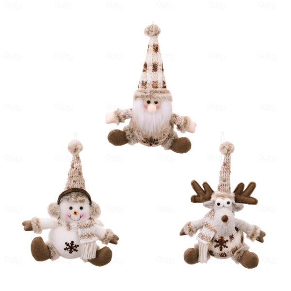 Knitted Christmas Ornaments, Christmas Decoration Xmas Party Santa Snowman Reindeer Figurines, Children's Gifts and Tree Hangings 2025 - US $8.49