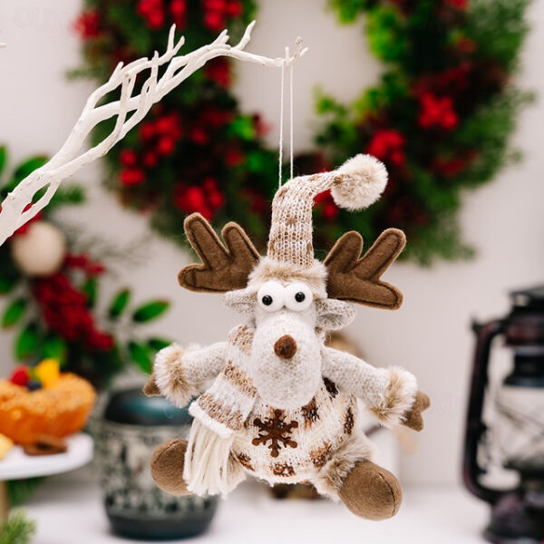 Knitted Christmas Ornaments, Christmas Decoration Xmas Party Santa Snowman Reindeer Figurines, Children's Gifts and Tree Hangings 2025 - US $8.49