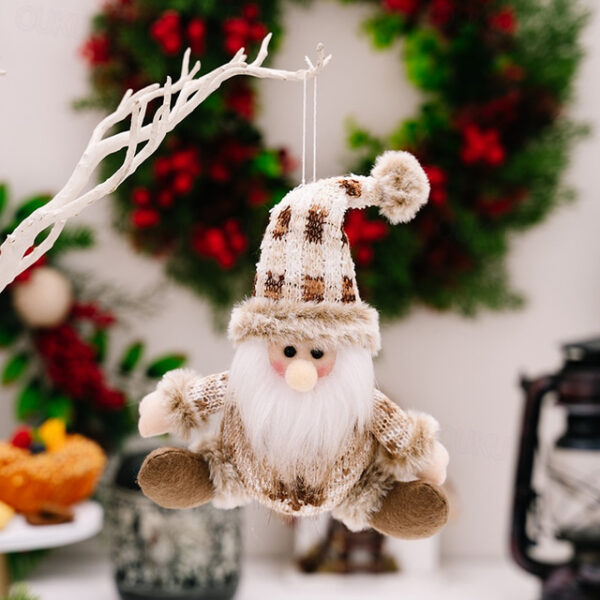 Knitted Christmas Ornaments, Christmas Decoration Xmas Party Santa Snowman Reindeer Figurines, Children's Gifts and Tree Hangings 2025 - US $8.49