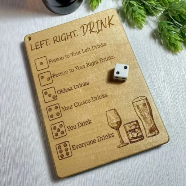 Left Right Drink Board Game - Party Drinking Dice Game - Drinking Game Left Right Center Game - Funny Gifts 2025 - US $5.99