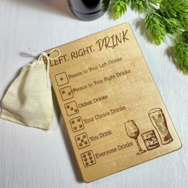 Left Right Drink Board Game - Party Drinking Dice Game - Drinking Game Left Right Center Game - Funny Gifts 2025 - US $5.99