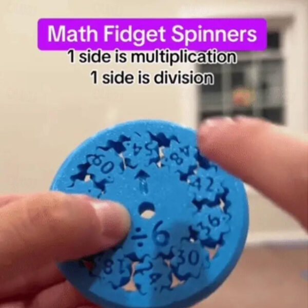 Math Fidget Spinners, Math Facts Fidget Spinners, Educational Accessories Learn Division & Multiplication - Perfect for Stimmers & Fidgeters 2025 - US