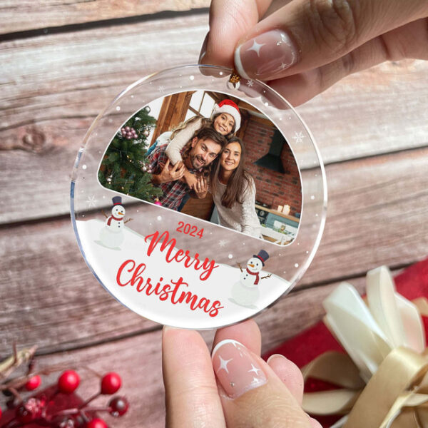 Personalized Photo Christmas Ornament 2D Acrylic Customed Christmas Tree Ornaments Xmas Decoration Hanging Pendant Gifts 2024 - US $6.99