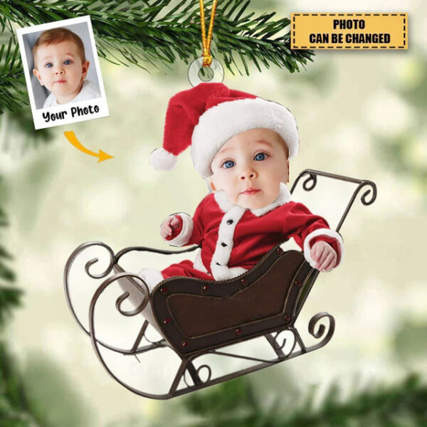 Personalized Photo Christmas Ornaments Acrylic 2D Custom Baby Face Christmas Tree Ornaments Xmas Decoration Hanging Pendant Gifts 2025 - US $6.99