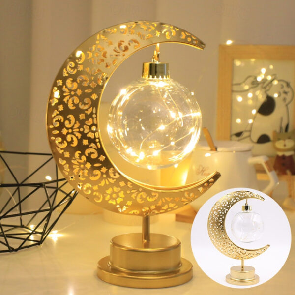 Ramadan Star Shape Table Lamp Eid Al-fitr Festive Atmosphere Decor Night Light AA Battery Powered Ramadan Holiday Living Room Bedroom Decoration 2025