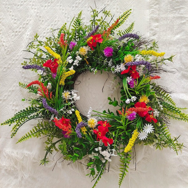 Wild Flower Garland Spring And Summer Garland Front Door Simulation Dry Flower Garland Plant Immortal Flower 45Cm 2025 - US $27.99